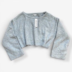 NWT Kimchi Blue Juniper Cropped Knit Sweater Gray Size M